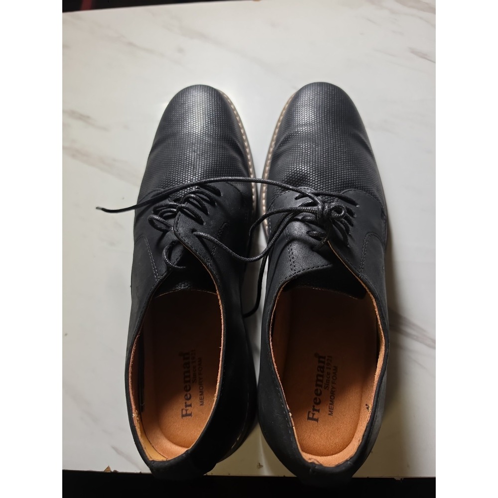 Freeman Lucas Men's Navy Suede Perforated Plain Toe‎ Derby Shoes